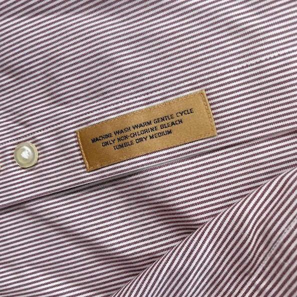 Roundtree & Yorke Gold Label Button Down Shirt Mens 18.5 Striped Puce