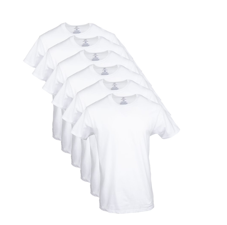 George Men’s ultra soft Crew Neck T-shirts , 6-Pack Size FROM S To 3XL