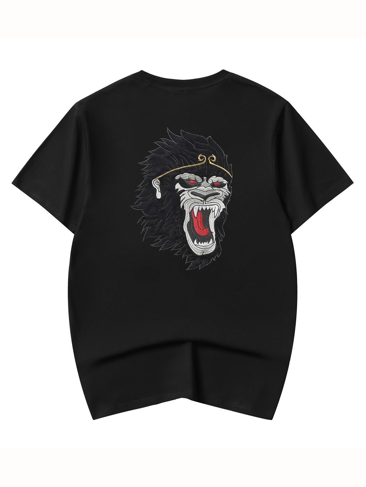 Niepce Men’s Raging Monkey Embroidery Tee Japanese Streetwear T-Shirt