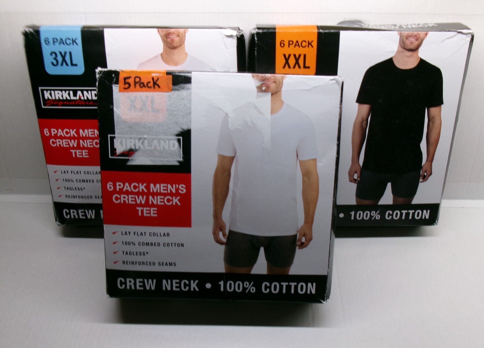 100% Combed Cotton Tee shirts lay flat Collar Reinforced Seams Crew Neck 2X 3X