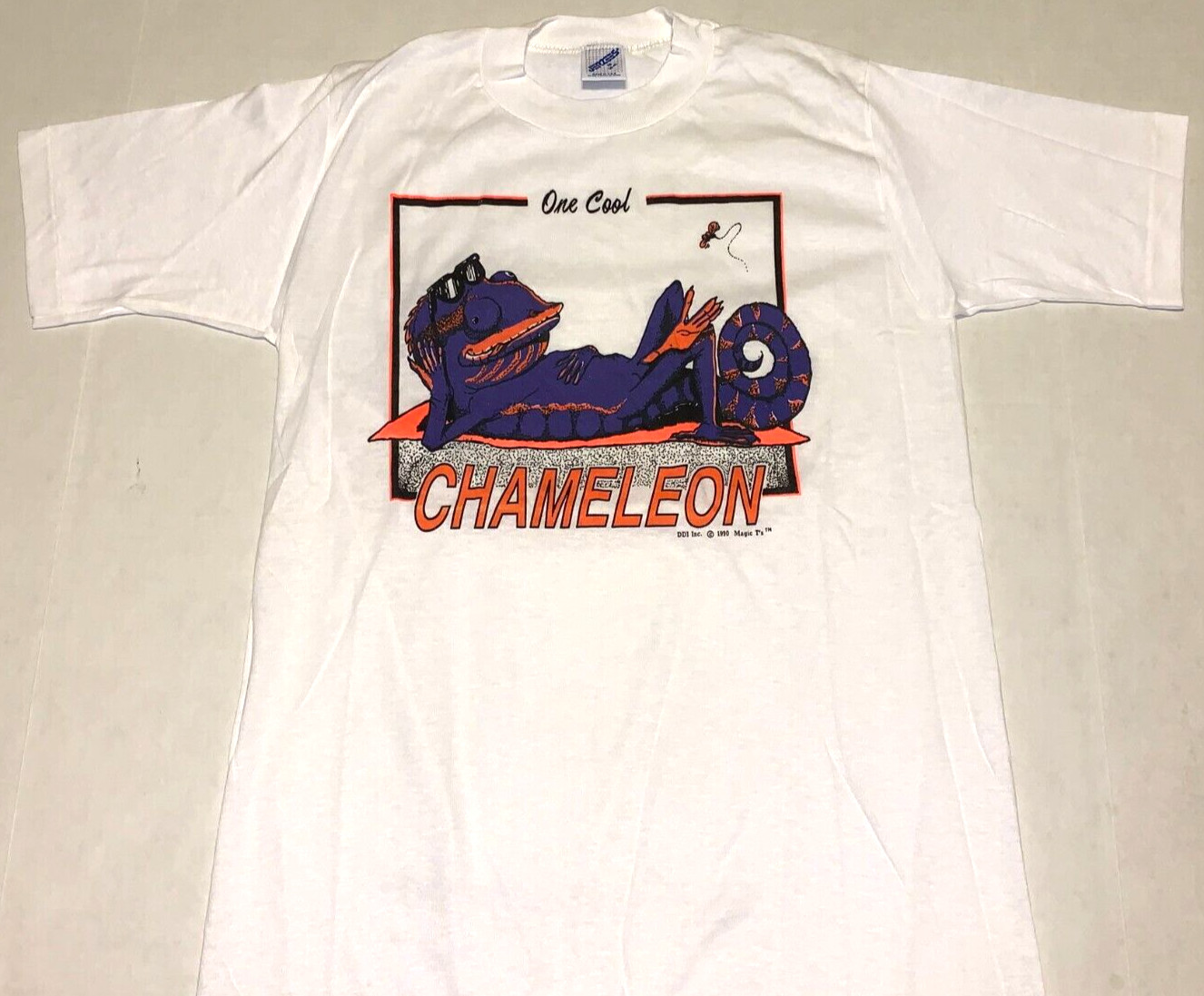Rare! Vintage 1990 One Cool Chameleon Magic T’s T-Shirt New! SMALL