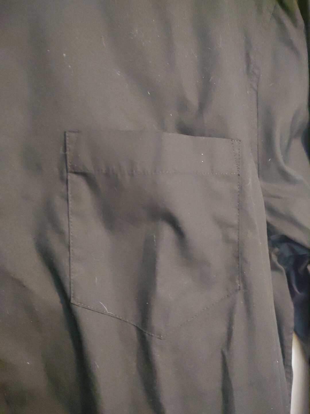 Port Authority Black Long Sleeve Button Down Shirt Men’s Size 2XL Left Pocket