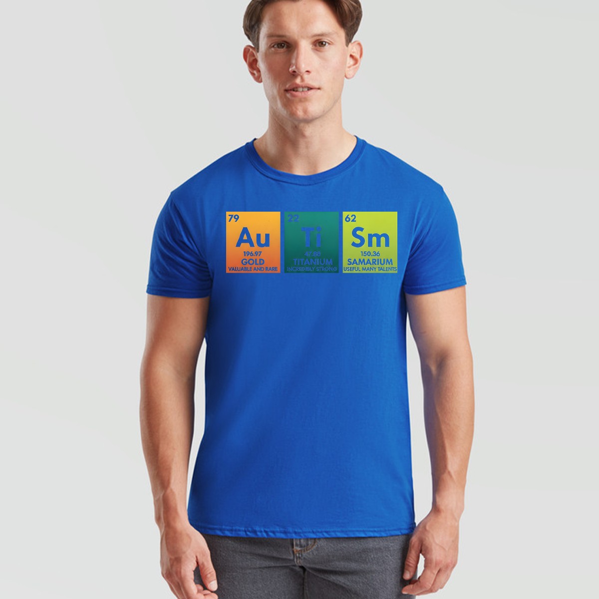Autism Awareness Unisex Funny Autism Periodic Table Tshirt