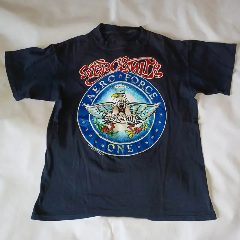 Aerosmith band Aero Force One Black Shirt Unisex Concert S-5XL K237