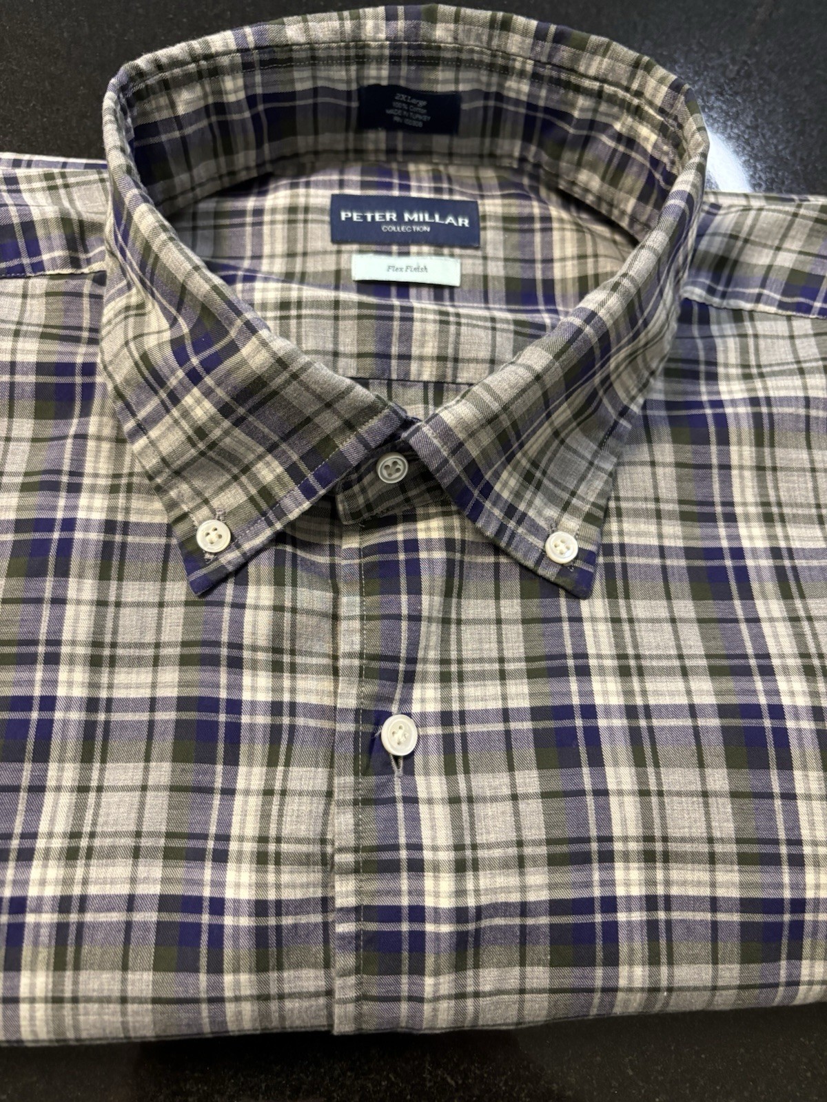 Peter Millar Collection Men’s Flex Finish Shirt Long Sleeve Button Down 2XL