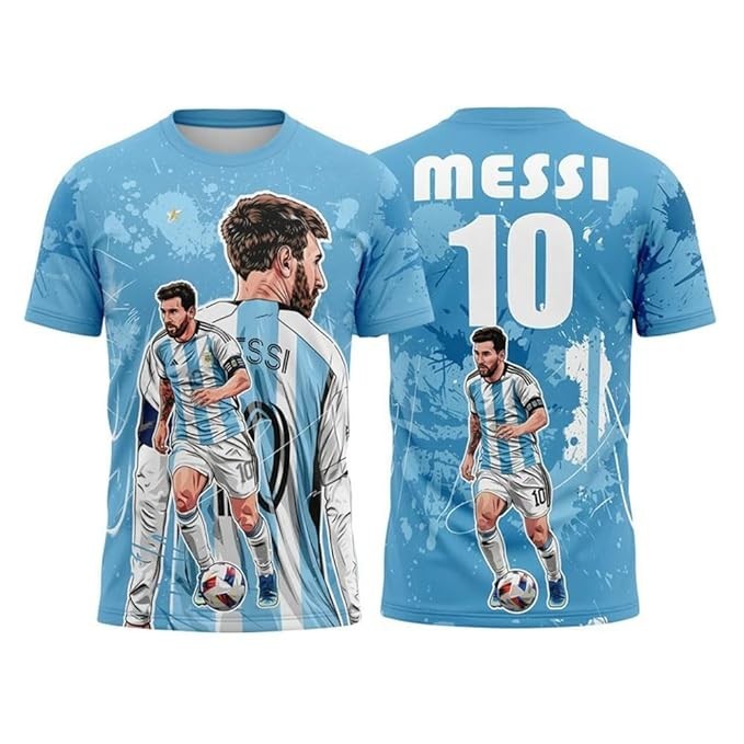 Messi 10 Football World Cup 2026 3D Shirt reprint VK13325