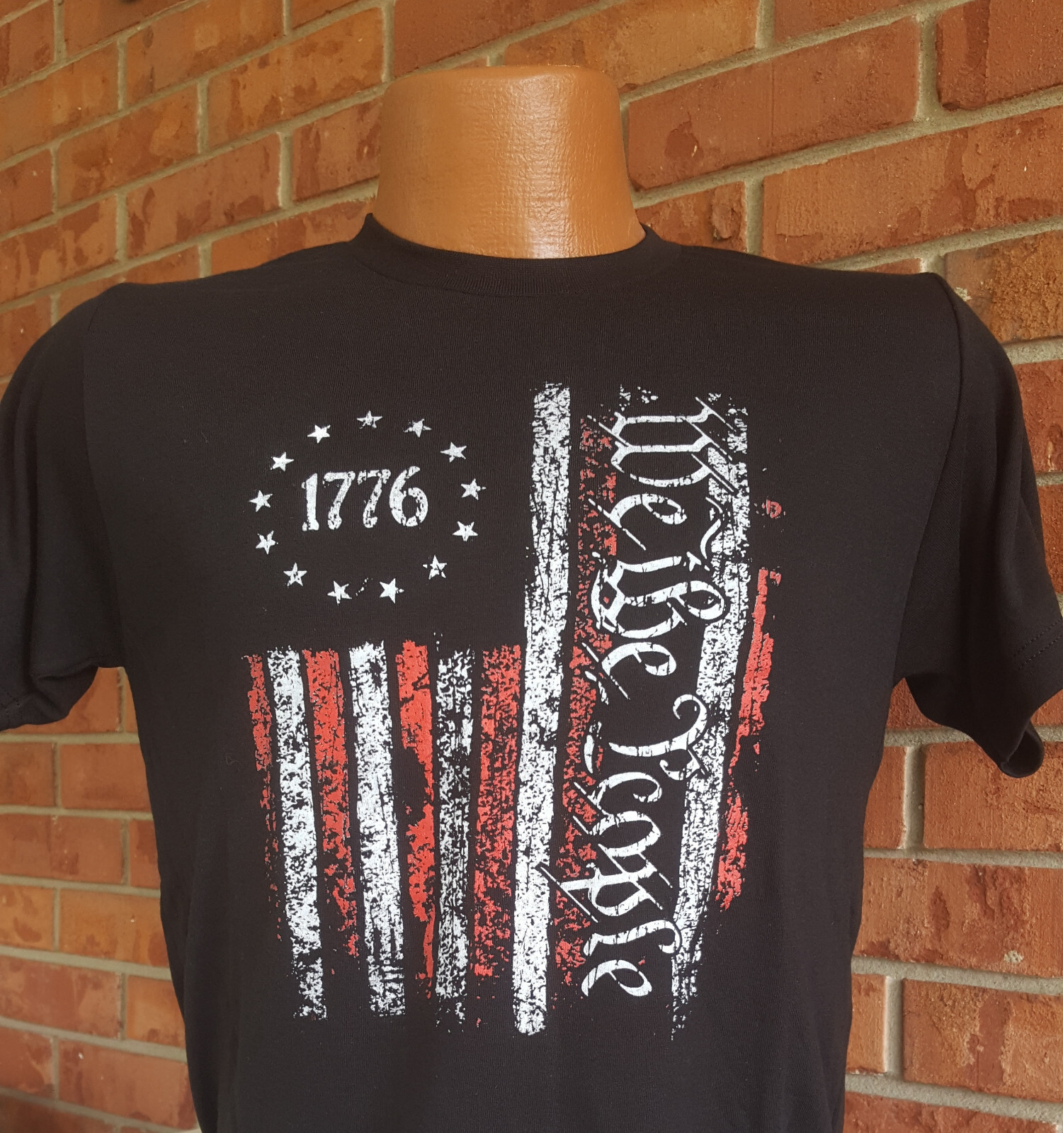 We The People 1776 Flag T-Shirt Super Soft Tee Poly Rich 65/35 Blend