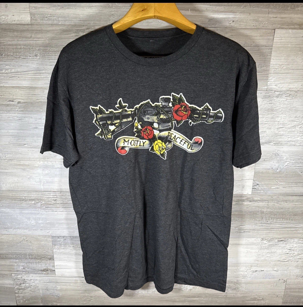 Lot Of 3 Black Rifle Coffee T Shirt Mostly Peaceful Coffee Or Die AR Grey SZ XL