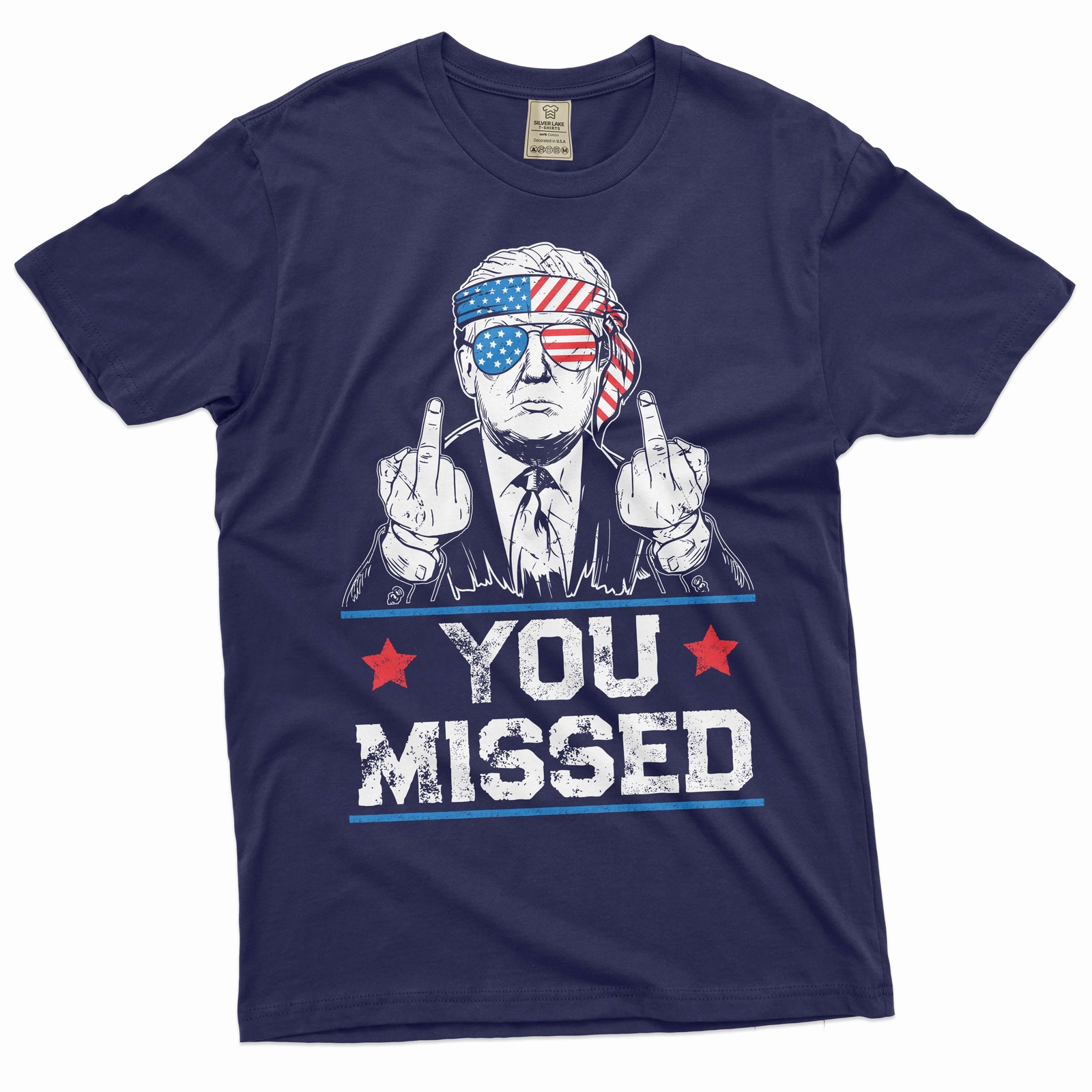 Men’s You Missed Shirt Donald Trump Tee Shirt DJT Shirt Trump 2024 Election Tee