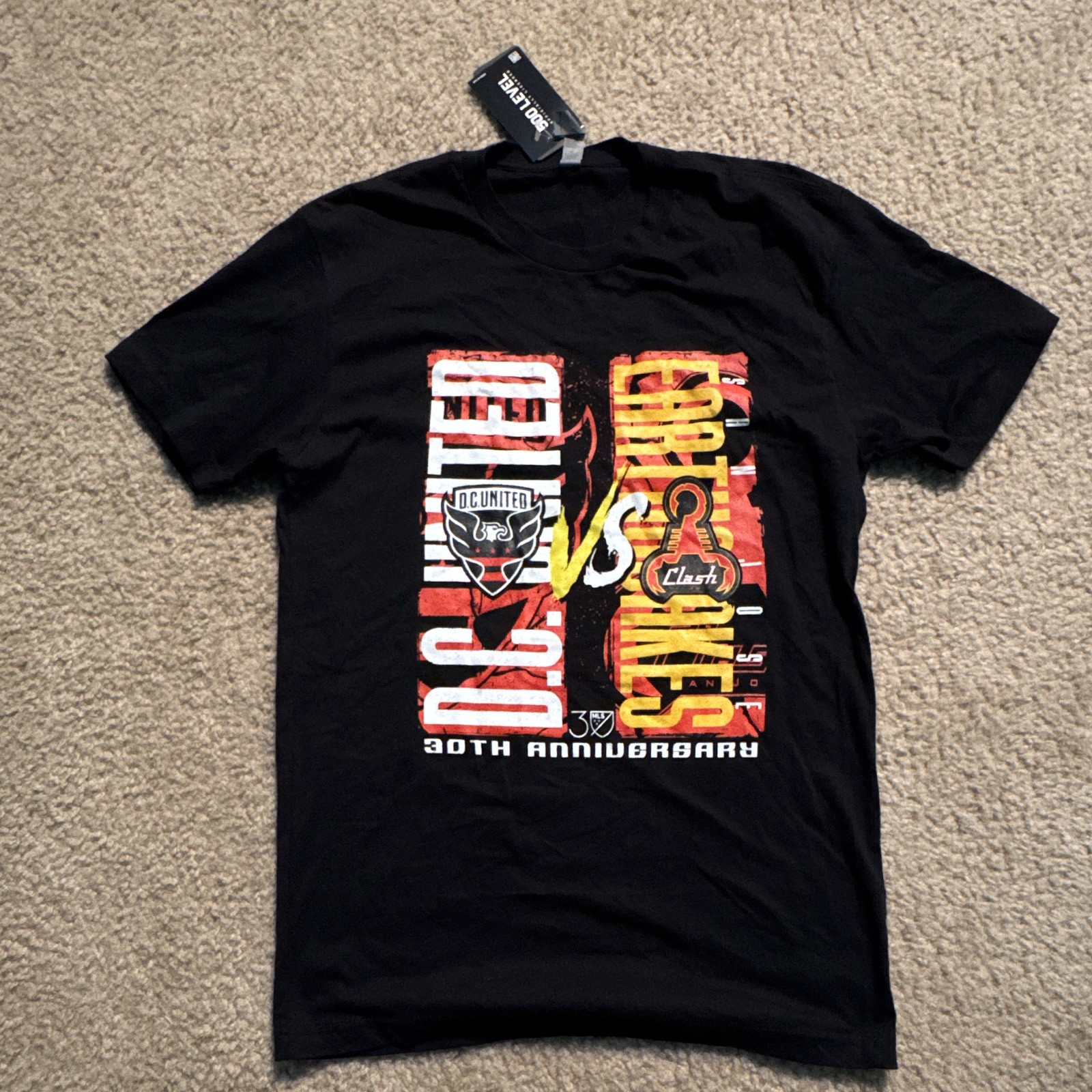 500 Level DC United vs San Jose Earthquakes MLS 30th Anniversary T-Shirt Men’s S