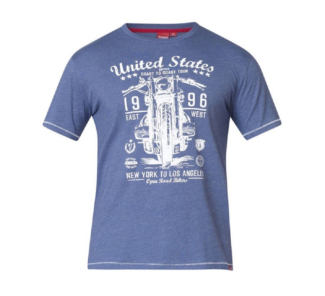 NEW Mens Big Size Duke USA OPEN ROAD BIKERS TOUR D555 Tee Shirt 2XL & 6XL ONLY