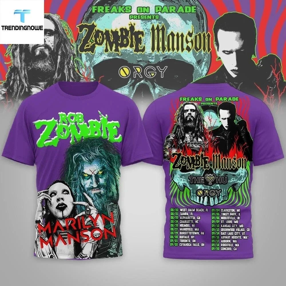 Rob Zombie Tour 2026 All Over Print 3D shirt reprint VK13558