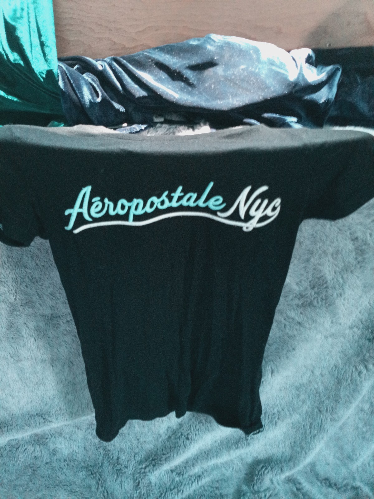 Aéropostale Black NYC Logo Graphic Tee Crew Neck Short Sleeve Men’s XS