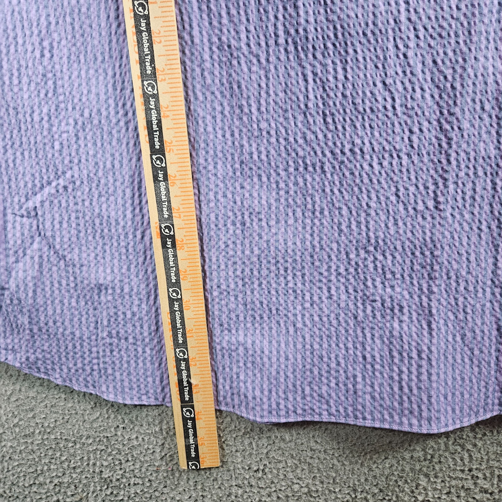 NEW Cremieux Performance Shirt Men 2XT UPF 30+ Short Sleeve Purple Striped