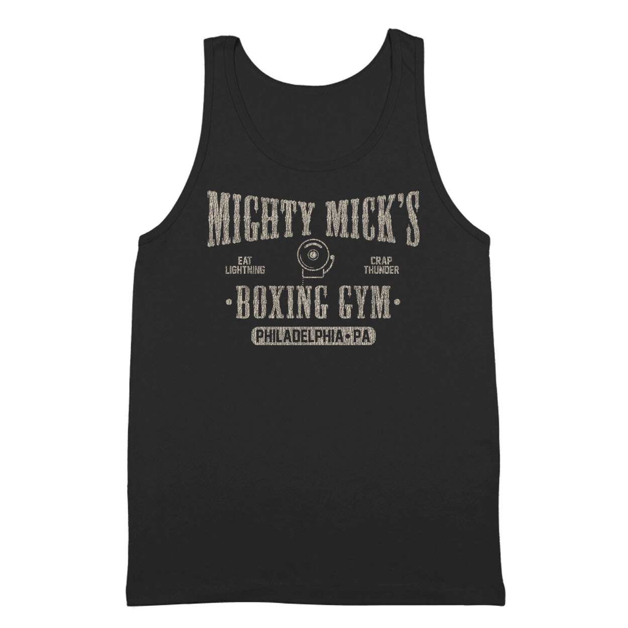 Mighty Micks Boxing Gym Rocky Philly Balboa Black Basic Tank Top