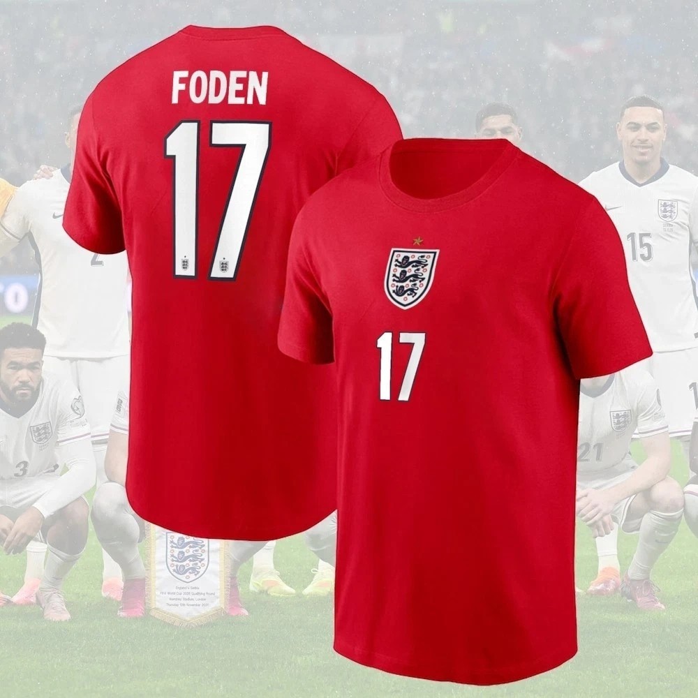 England National Team 2026 Soc.cer Name Number Players Gift For Fan S-5XL