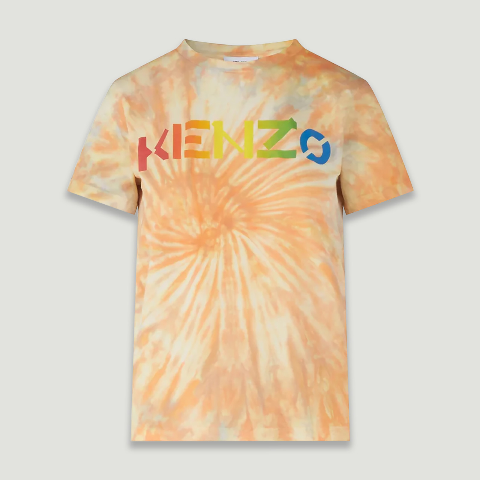 Kenzo Men’s Tie Dye Logo Relaxed T-Shirt FC55TS2104SB Peach – NEW W/TAGS