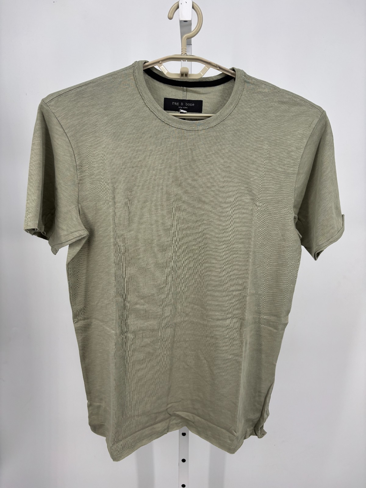 New Rag & Bone Matthew Slub Jersey Tee Mens Moss Green Cotton S/S $98