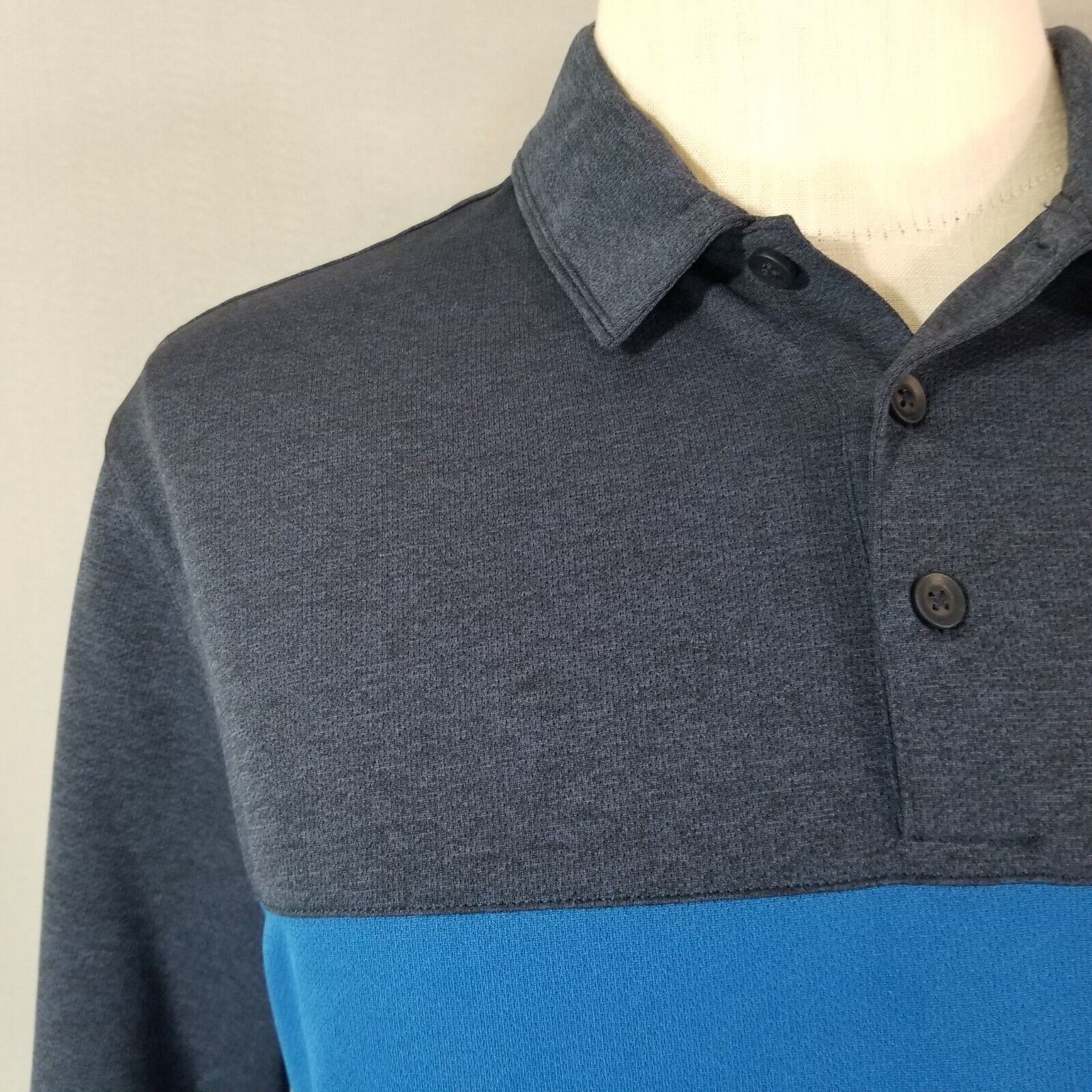 Nike golf polo shirt men’s large Blue short sleeve Dri-Fit Beau Rivage sports