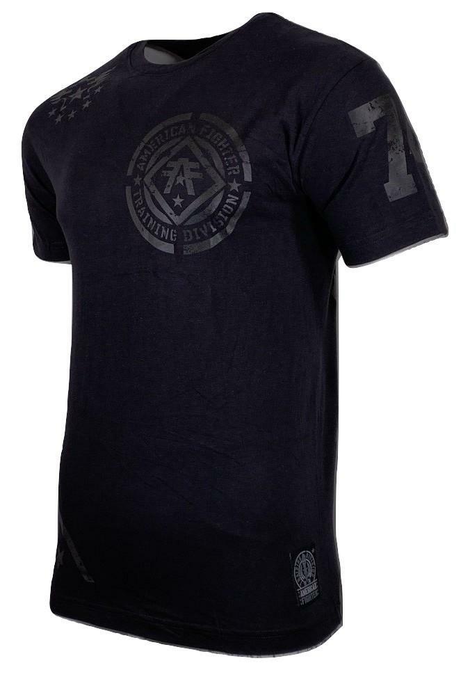 AMERICAN FIGHTER Men’s T-Shirt AVERETT Black Athletic Biker MMA S-4XL