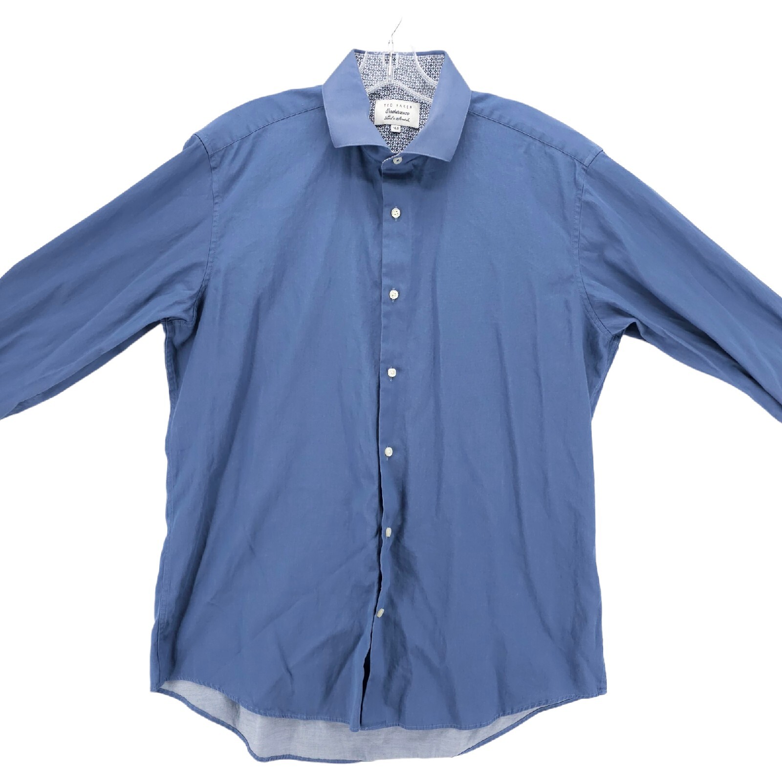 TED BAKER Endurance Blue Stretch Rosefit Dress Shirt Size 16.5