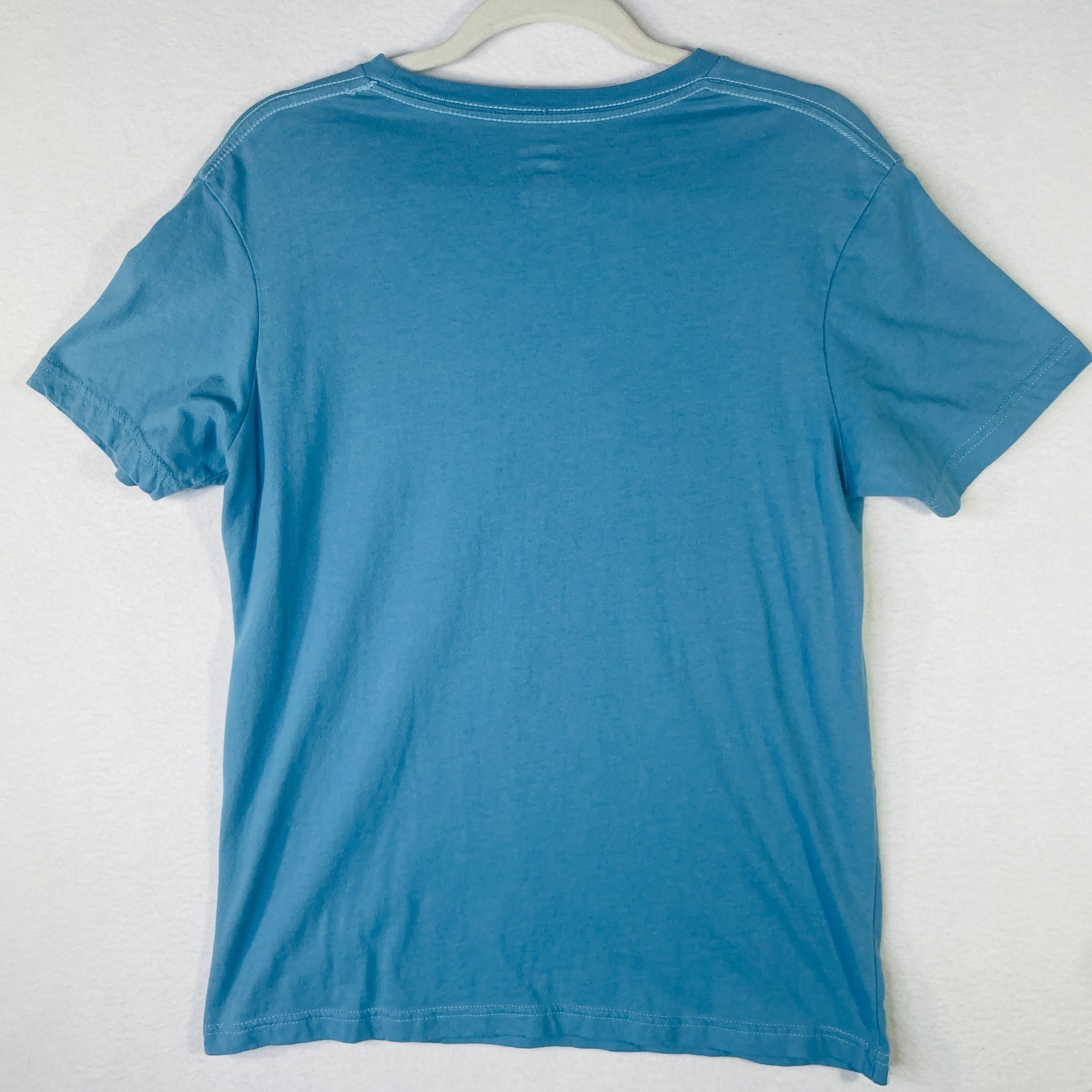 Poler Stuff Camp Vibes Alligator Graphic T-Shirt Blue Mens Small Cotton Tee