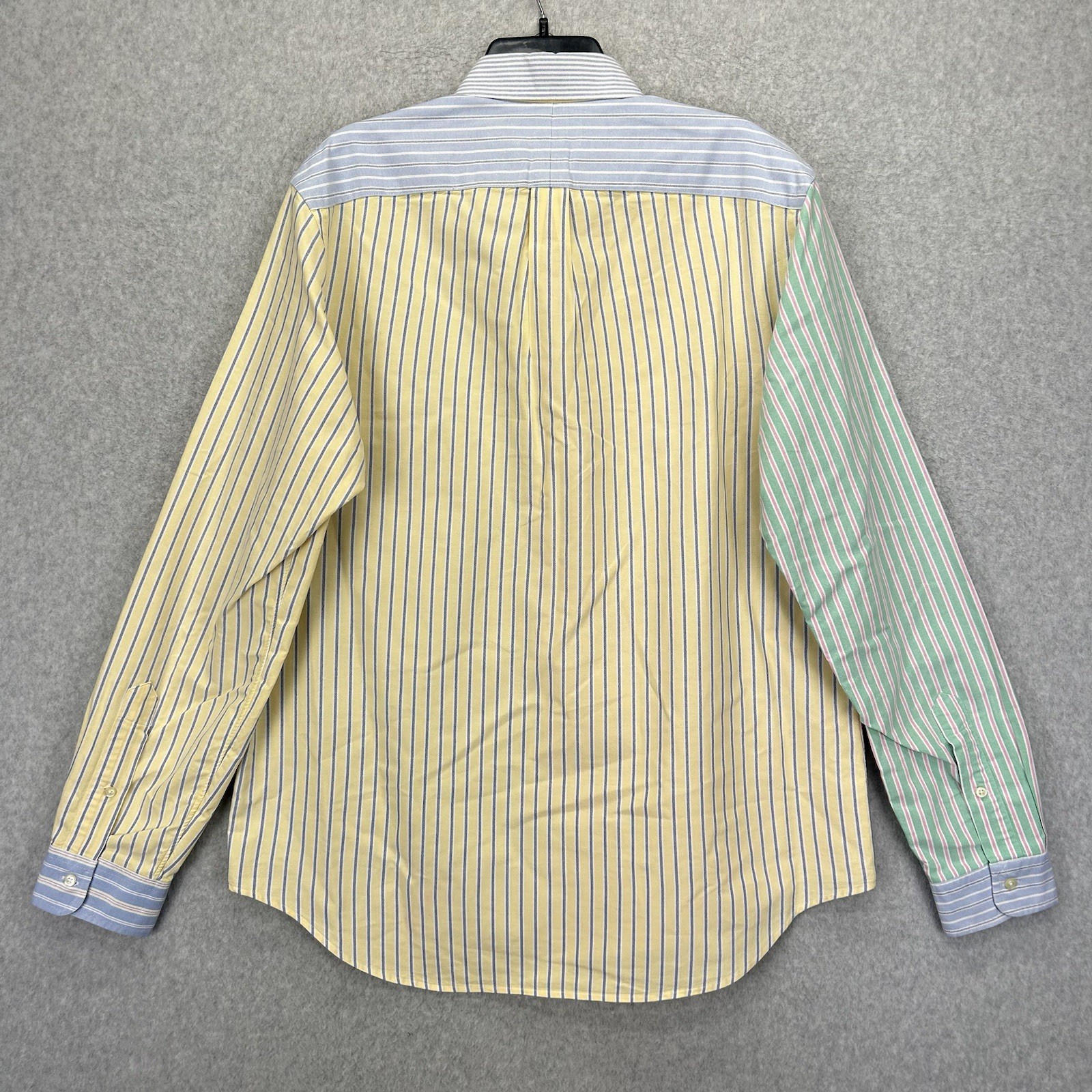 Ralph Lauren Shirt Mens Large Multi Color Striped Colorblock Flesh Pony Preppy