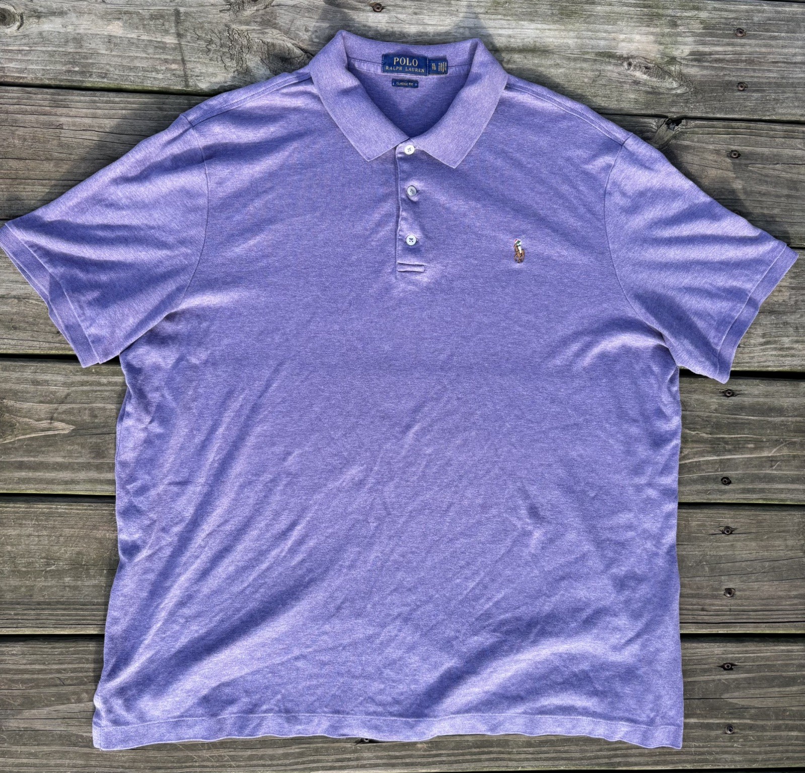 Polo Ralph Lauren Purple Pima Cotton Polo Shirt Men’s XL Short Sleeve