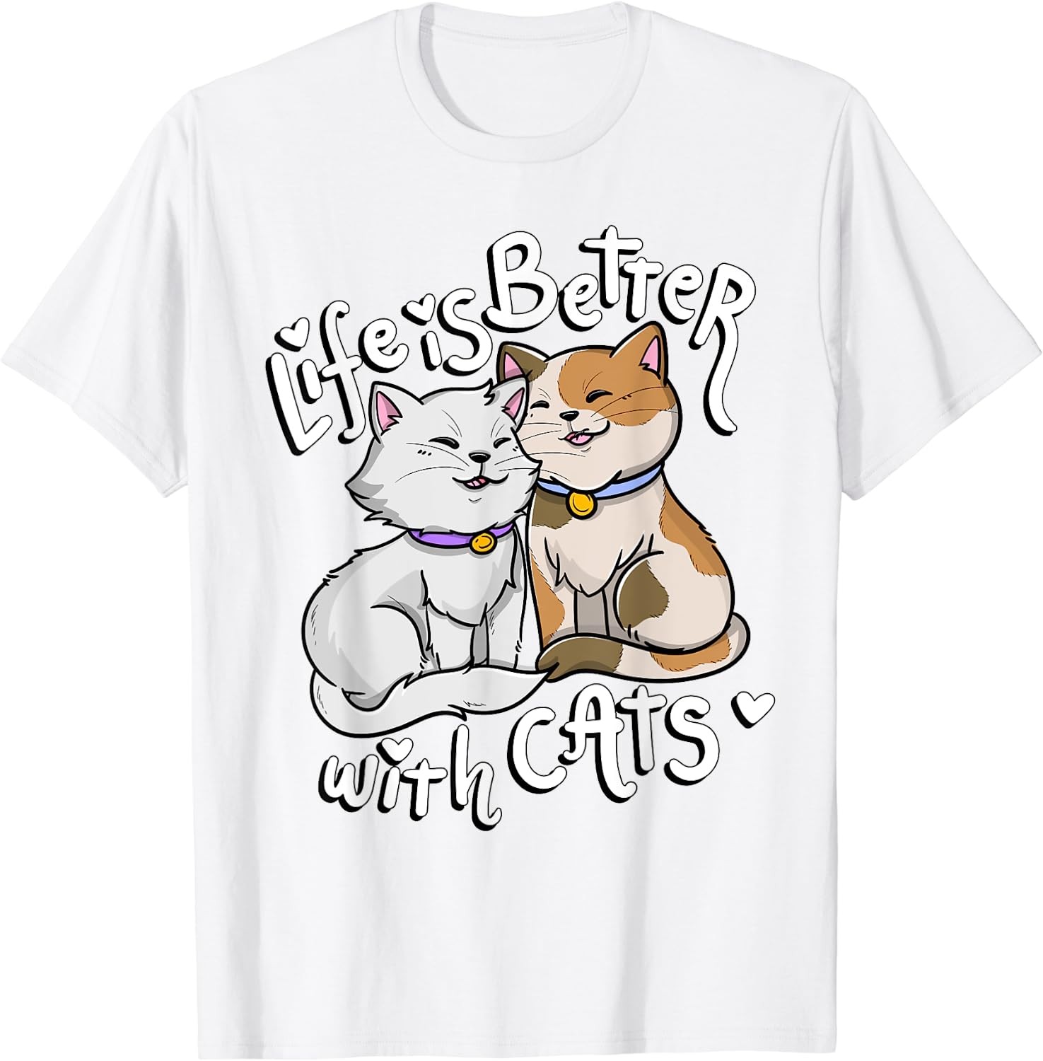 Valentine’s Cat Lover Life Is Better With Cats mother Unisex T-Shirt