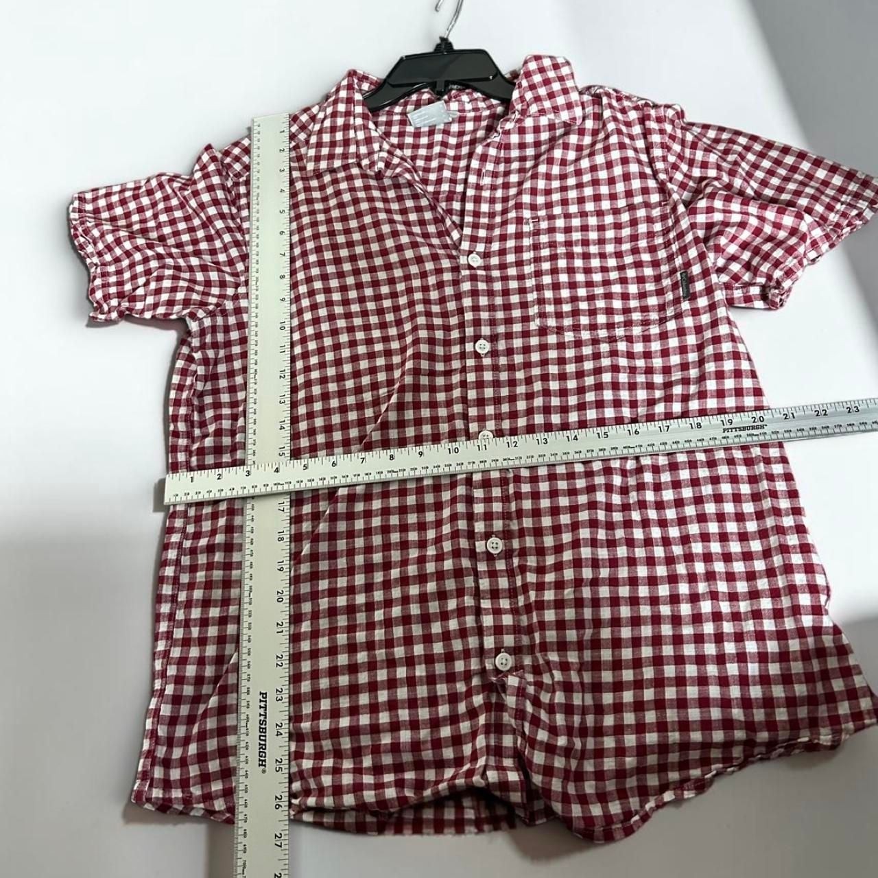 Columbia Red White Gingham Button Up Shirt