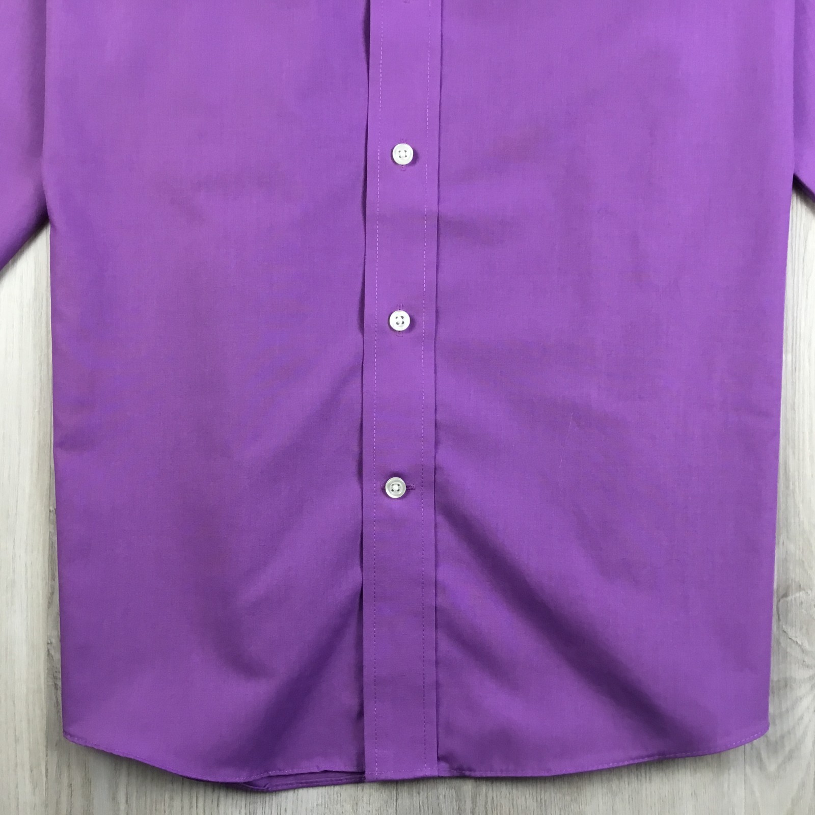 Stafford Mens Shirt 16 32-33 Purple Performance Broadcloth Super Shirt Utility
