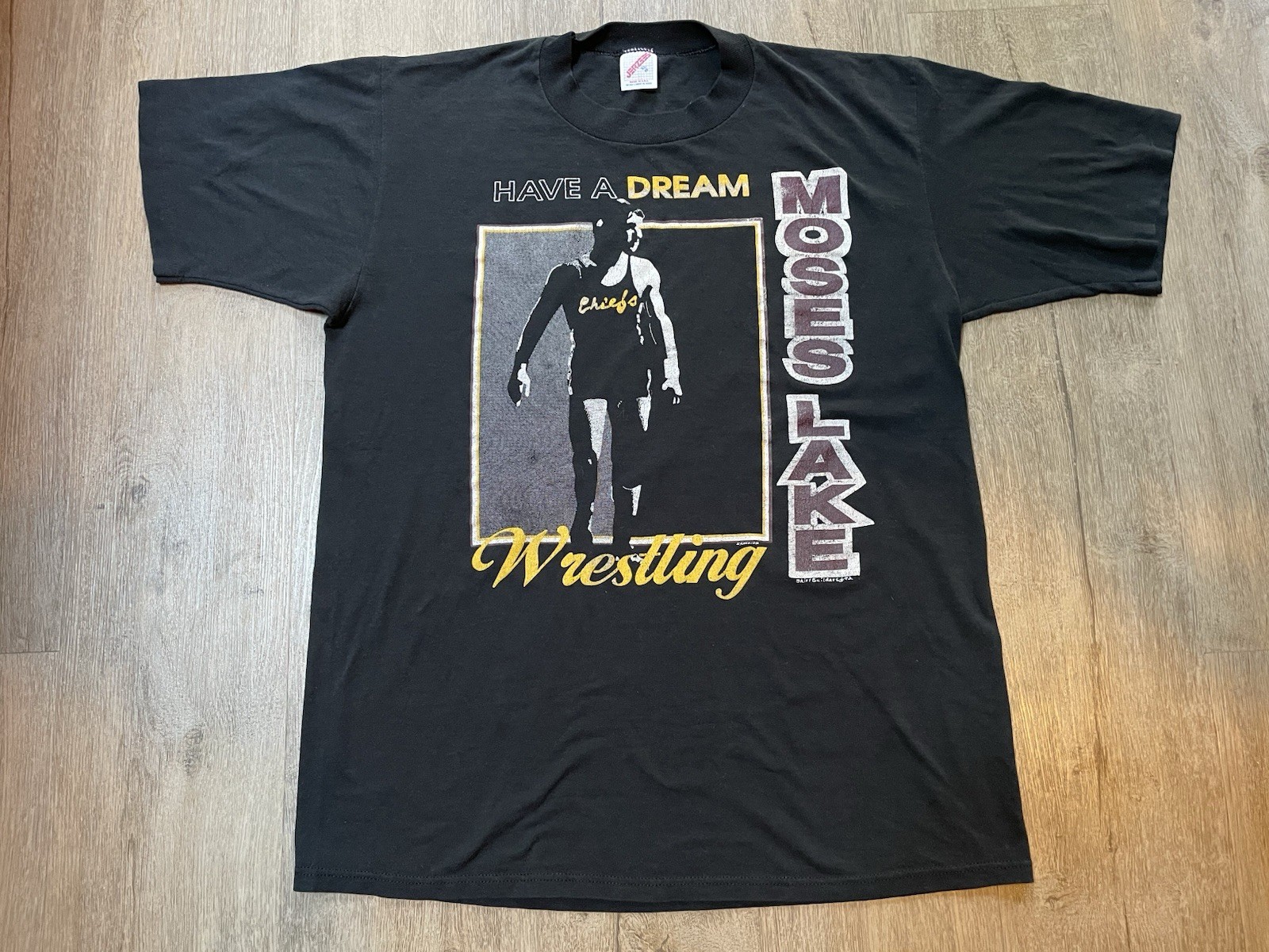 Vintage 90s JERZEES Moses Lake High School WRESTING T-Shirt Mens XL State Champs