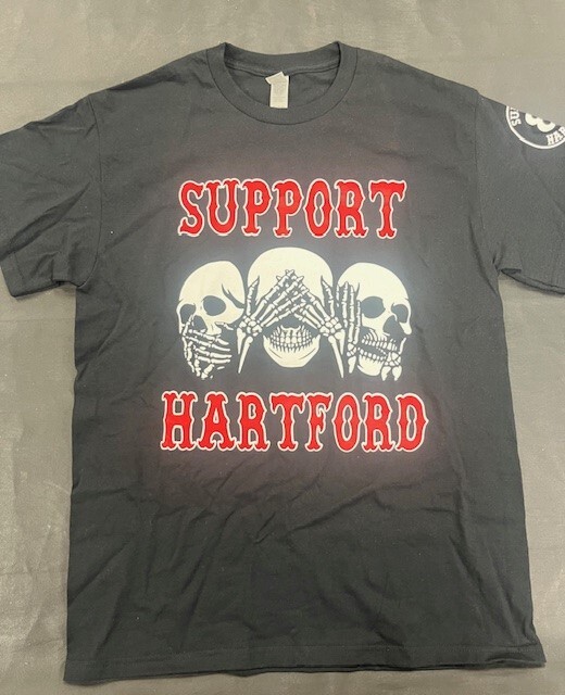 HELLS ANGELS HARTFORD 3 CAN KEEP A SECRET IF 2 ARE DEAD SUPPORT SHIRT