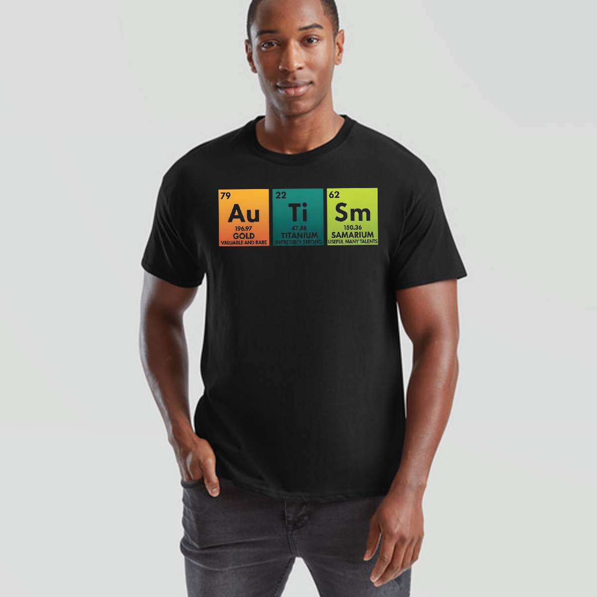 Autism Awareness Unisex Funny Autism Periodic Table Tshirt