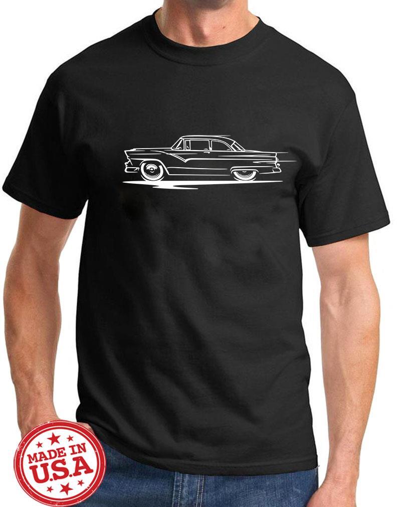 1955 1956 Ford Fairlane Hardtop Redline Design Tshirt NEW FREE SHIP