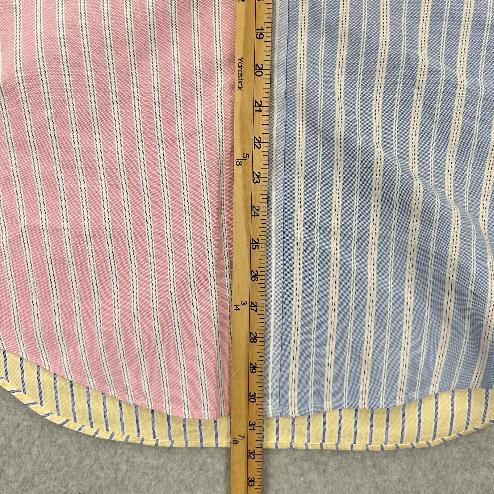Ralph Lauren Shirt Mens Large Multi Color Striped Colorblock Flesh Pony Preppy