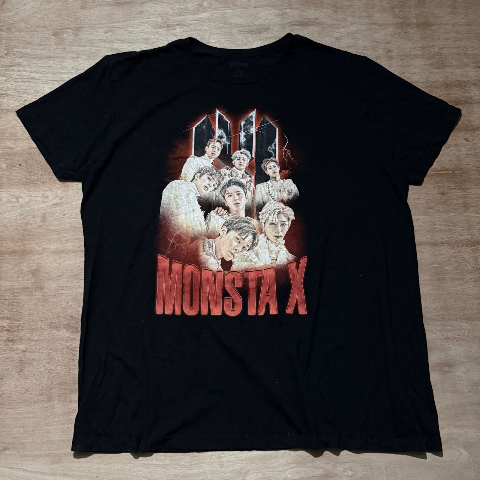 Monsta X K-Pop Graphic Band T-Shirt Starship Entertainment Hashtag Brand