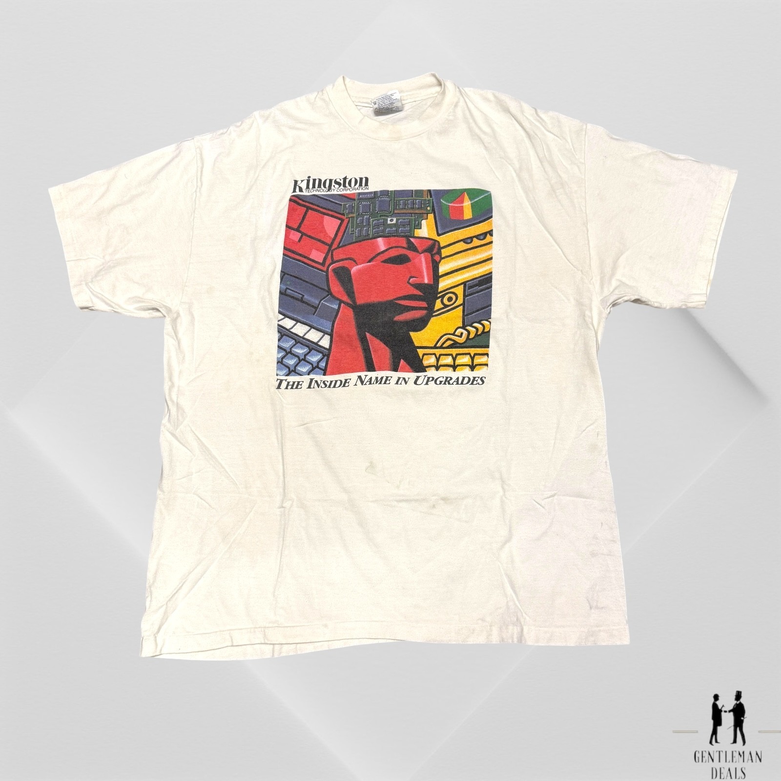 Vintage 90s Kingston Technology Corporation T Shirt Computer Memory 22×30 XL