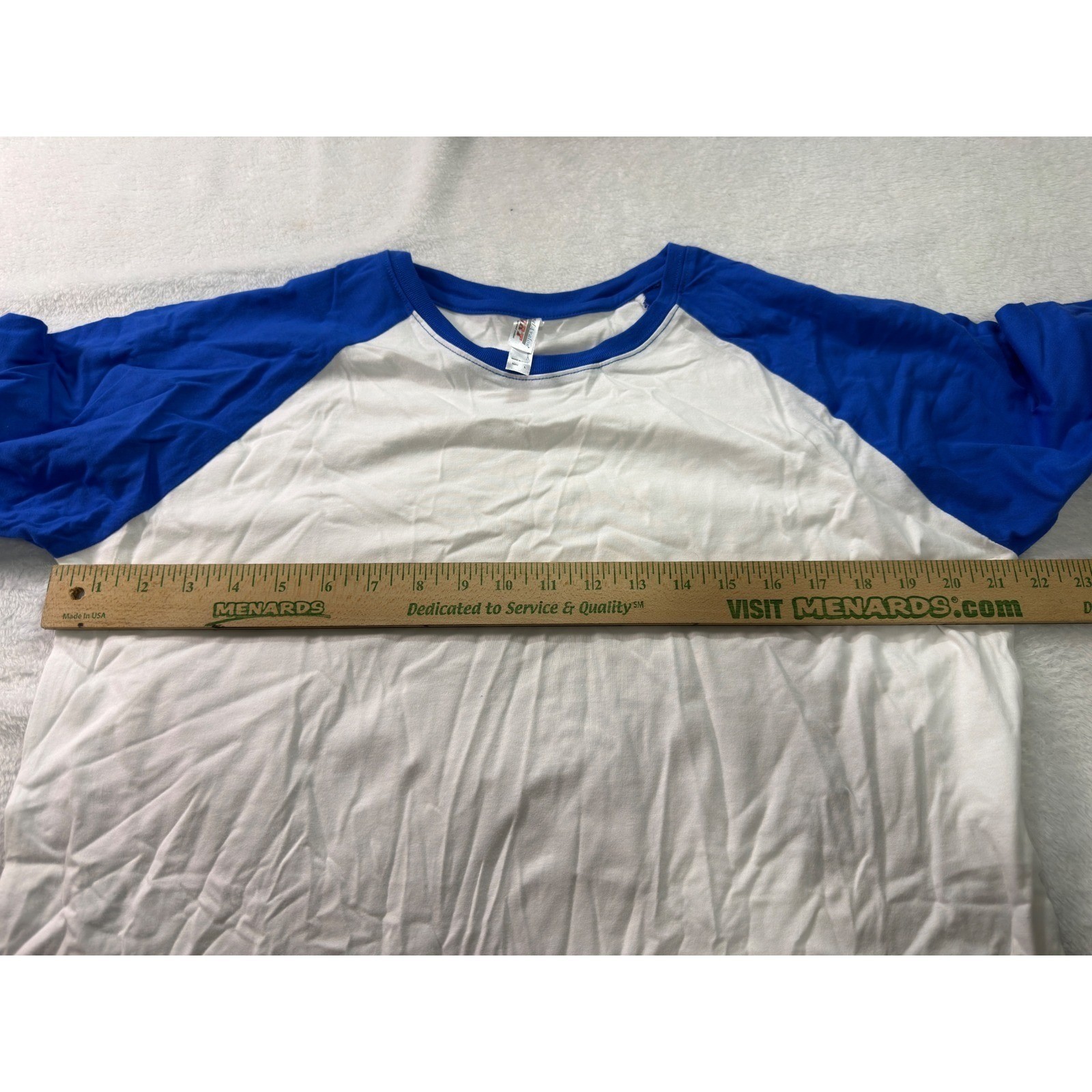 Royal Avalon Sport Mens Large Baseball Tee Royal Blue White Raglan Cotton 6Pk