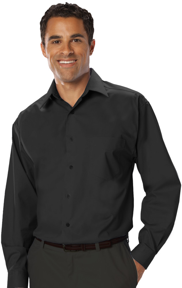 Blue Generation BG7218 Men’s Long Sleeve Stretch Poplin Shirt