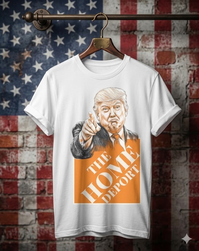 The Home Deport Trump Funny Political Graphic T-Shirt Tee – L021