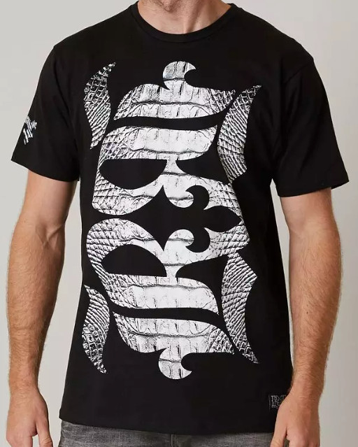 ROCK REVIVAL JEANS Black LAFLIN Regular Fit Short Sleeve Graphic T-shirt NWT
