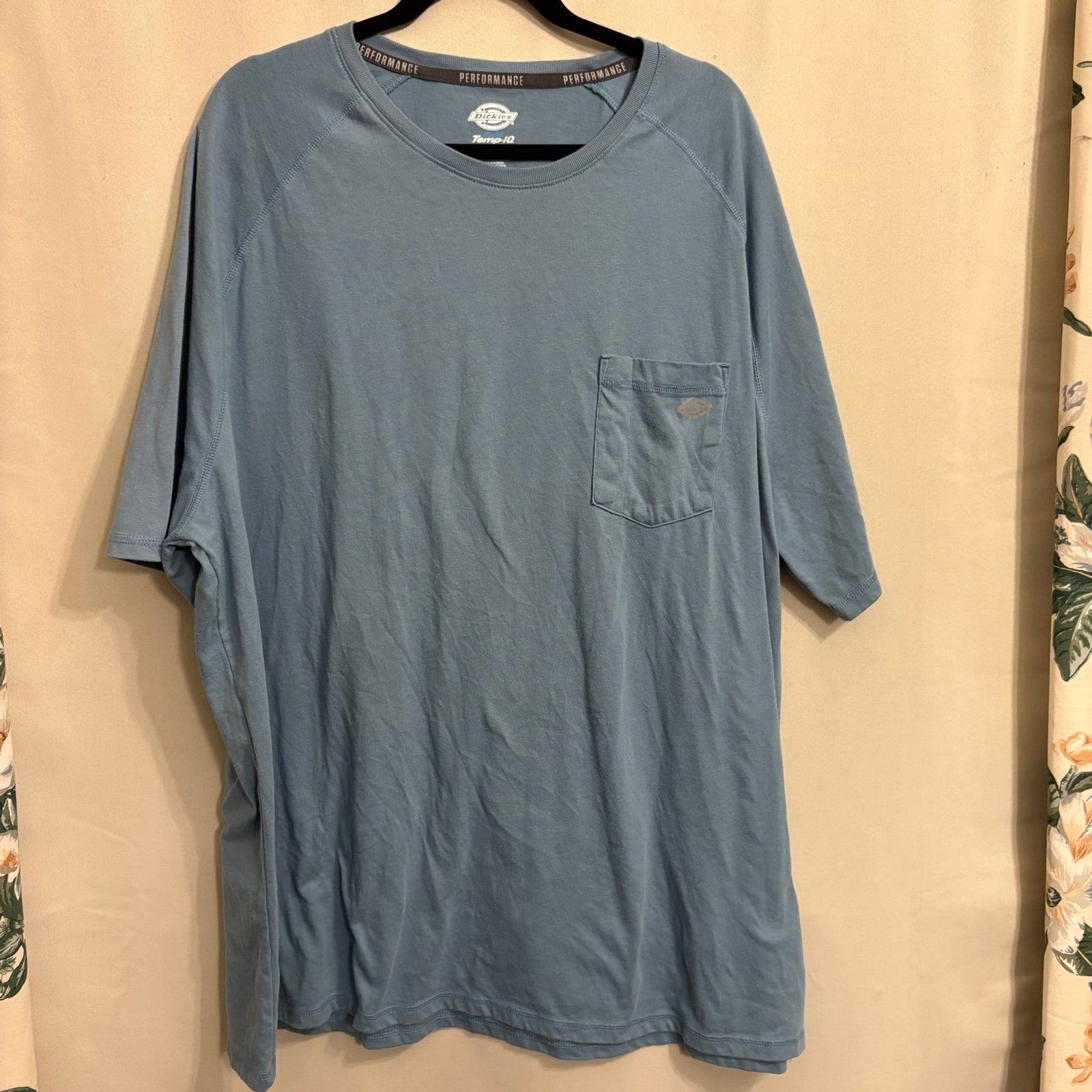 Dickies Temp-iQ Performance T Shirt Mens 4XLT Blue Short Sleeve Workwear Tee