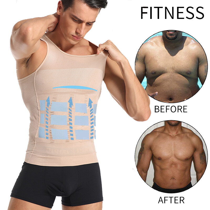CGTFY Gynecomastia Compression Tank Top Men Classic Athletic Body Shaper Vest US