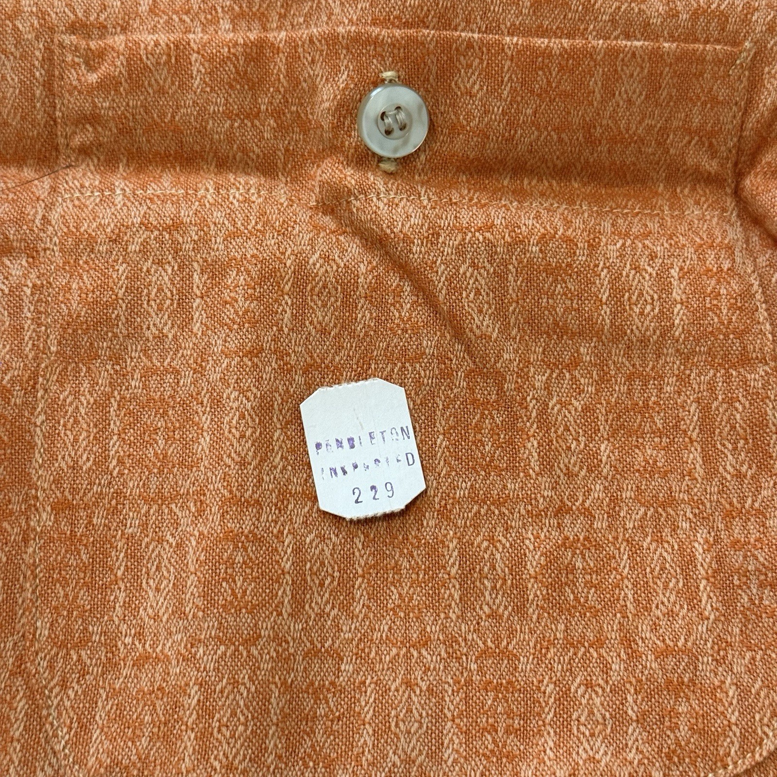 Vintage 1967 Pendleton Sir Pendleton Wool Shirt M Deadstock NOS Loop Collar
