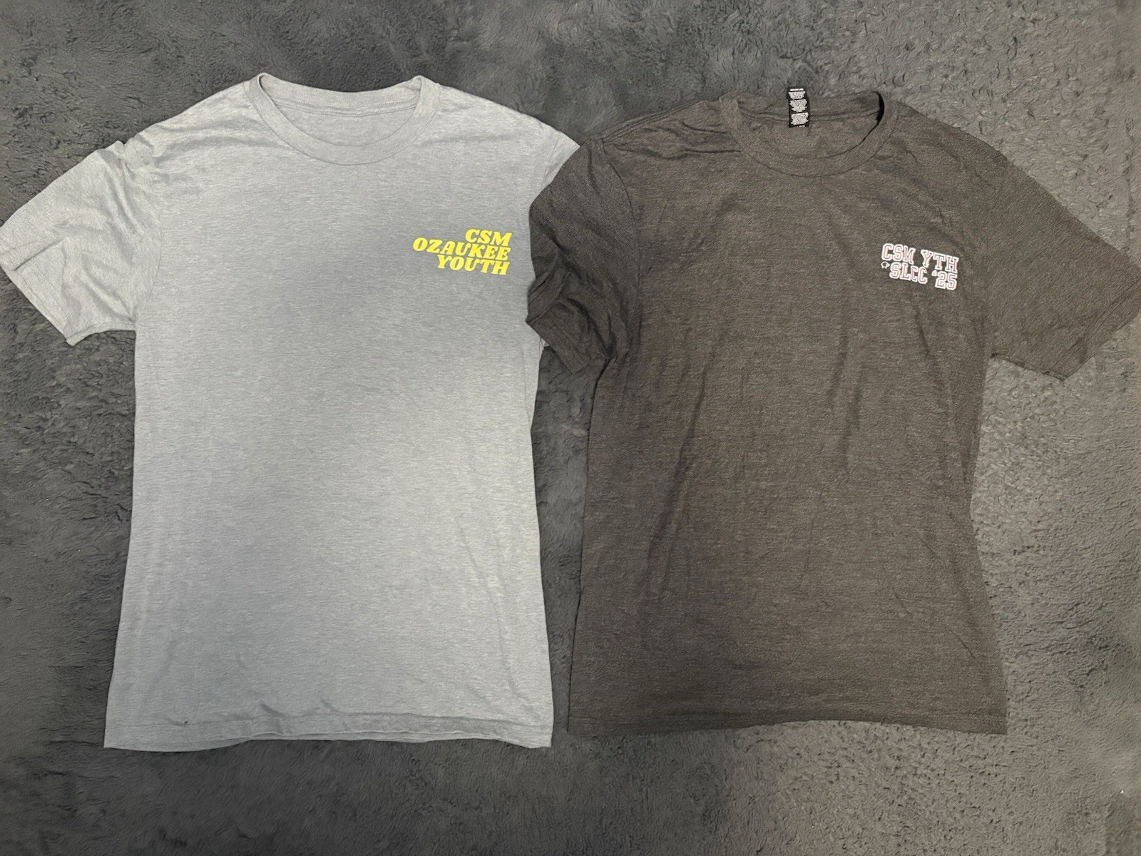 District Perfect Tri Men’s Size S Gray Charcoal Religious T-Shirts Lot