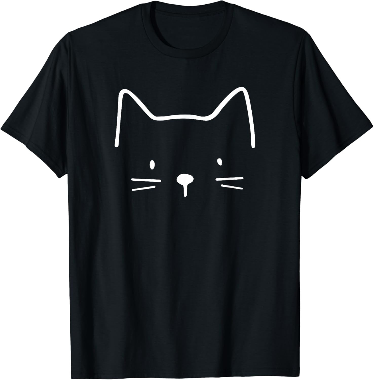 Minimalist Cat Mom Cat Dad Gifts Men Kids Women Funny Cat T-Shirt