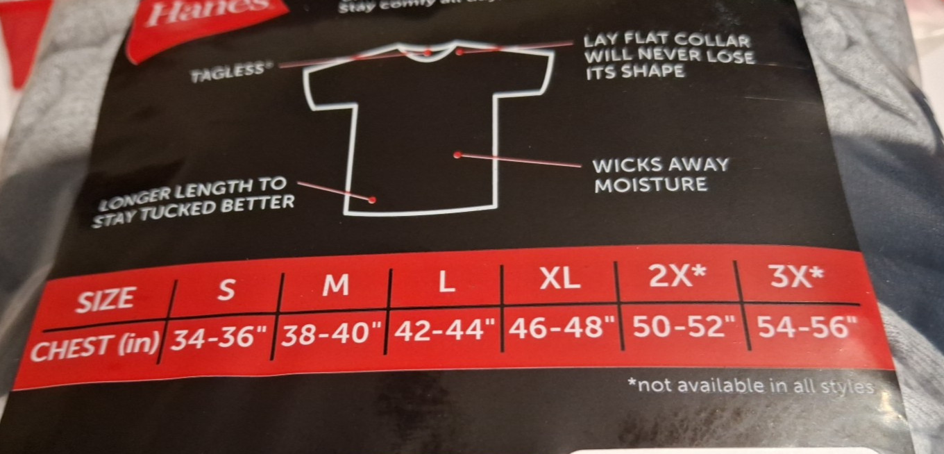 Hanes 6 Pack Mens T-Shirts Crew Neck Cool Comfort Size XL Value Pack Tagless NEW