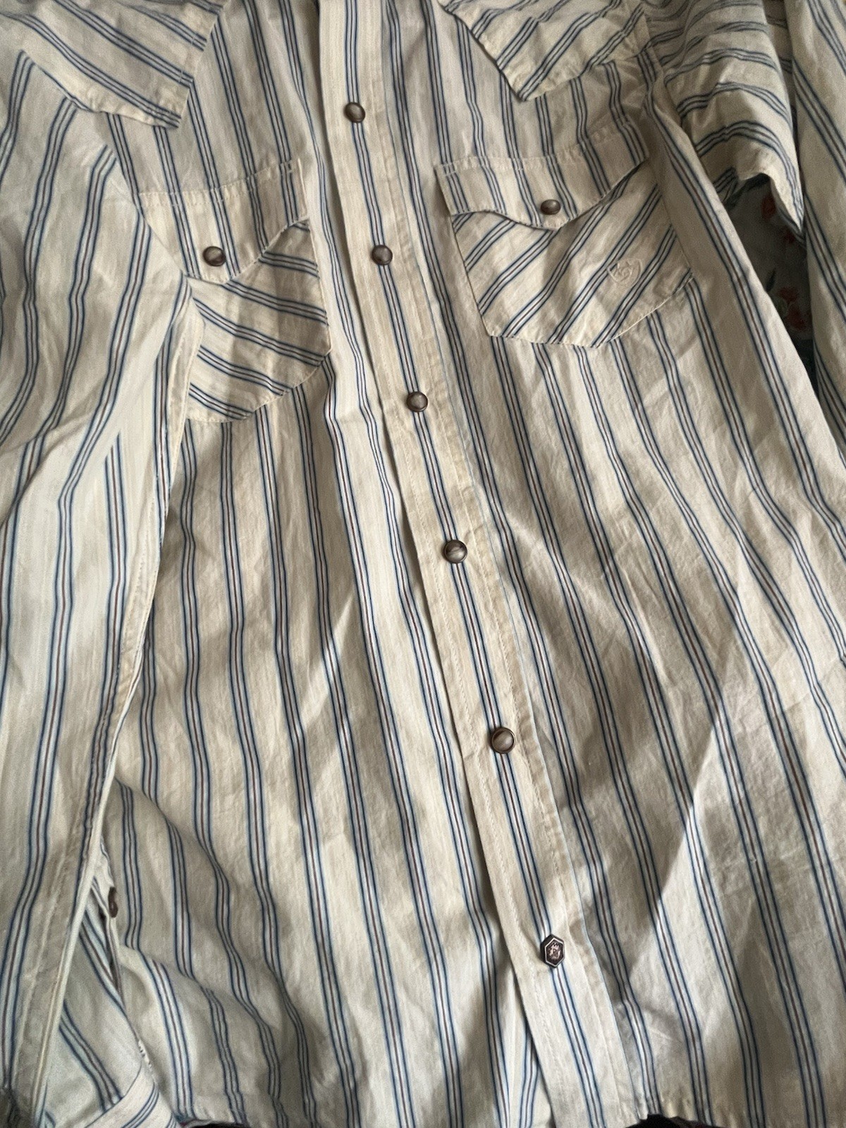 Ariat , Denim, Van, Retro Fitted Men’s XS, S Cotton Dress Shirt Snap Pockets