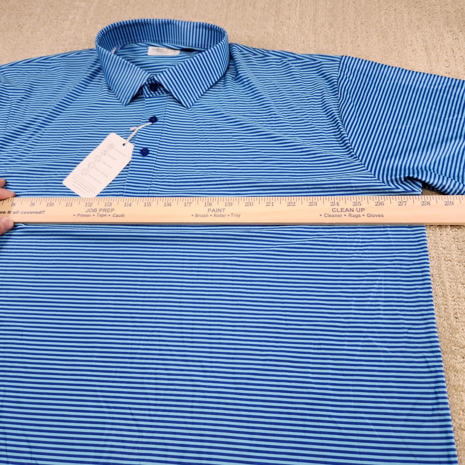 Collars And Co Shirt Men 3XL Dress Collar Polo Featherweight Performance Stretch
